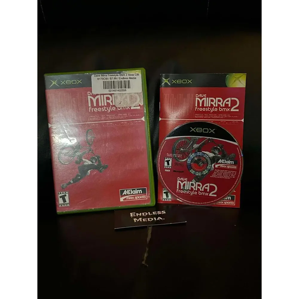 Dave Mirra Freestyle BMX 2 Microsoft Xbox CIB Video Game